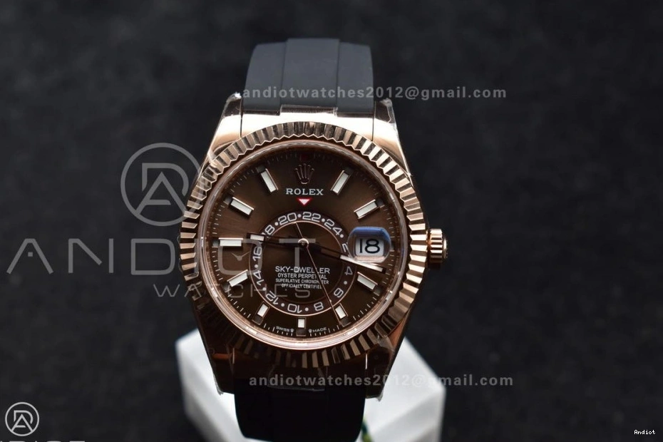 ZF Best Strap 336235 Brown Edition Sky-Dweller Weight) Oyster-flex RG Dial (Gain A23J on 1:1 0111
